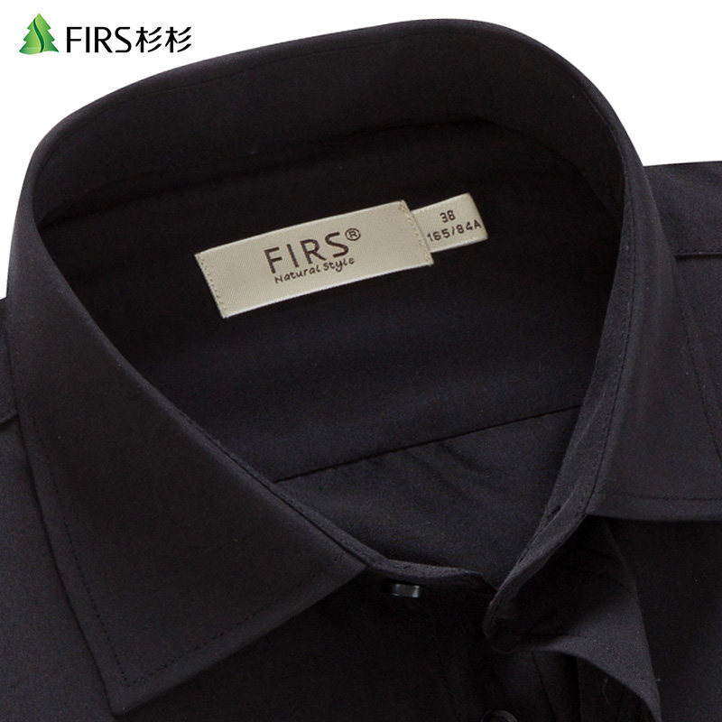 Cedar Men Long Sleeve Shirt Mid Youth White Lining Chubby Business Tooling Positive Dress Black Inch Loose Casual