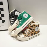 Утепленные детские высокие тканевые туфли для мальчиков, коллекция 2022, в корейском стиле, мягкая подошва