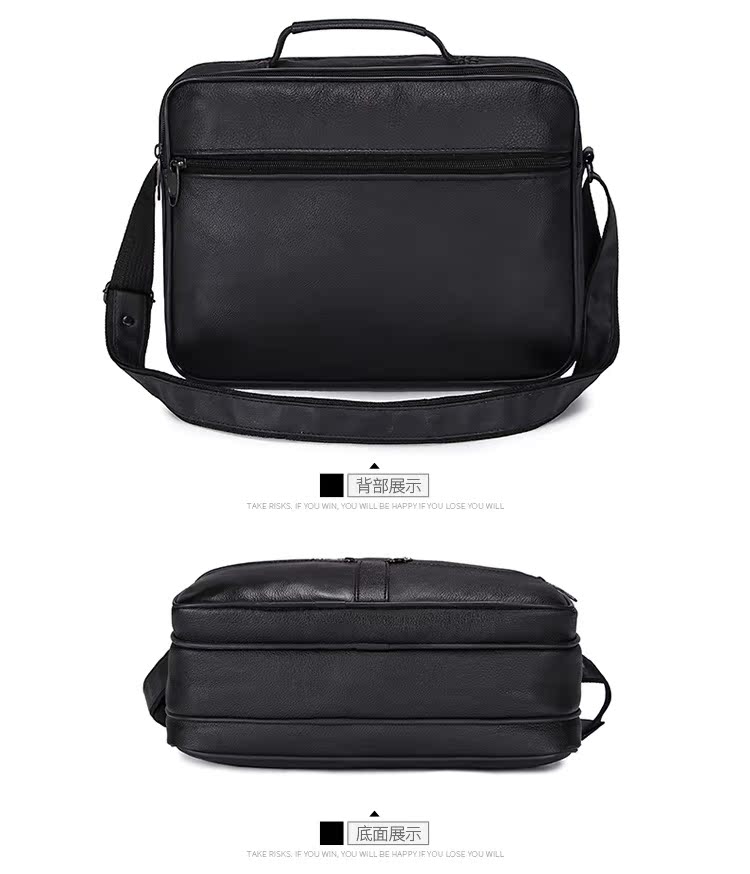 Túi da tinh khiết vai nam túi thời trang Messenger túi kinh doanh A4 thư mục túi kinh doanh dung lượng lớn ba lô da bò túi gucci nam