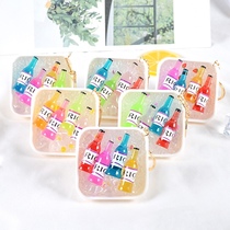 pvc iced cocktail keychain simulation food model pendant small fresh creative gift bag pendant