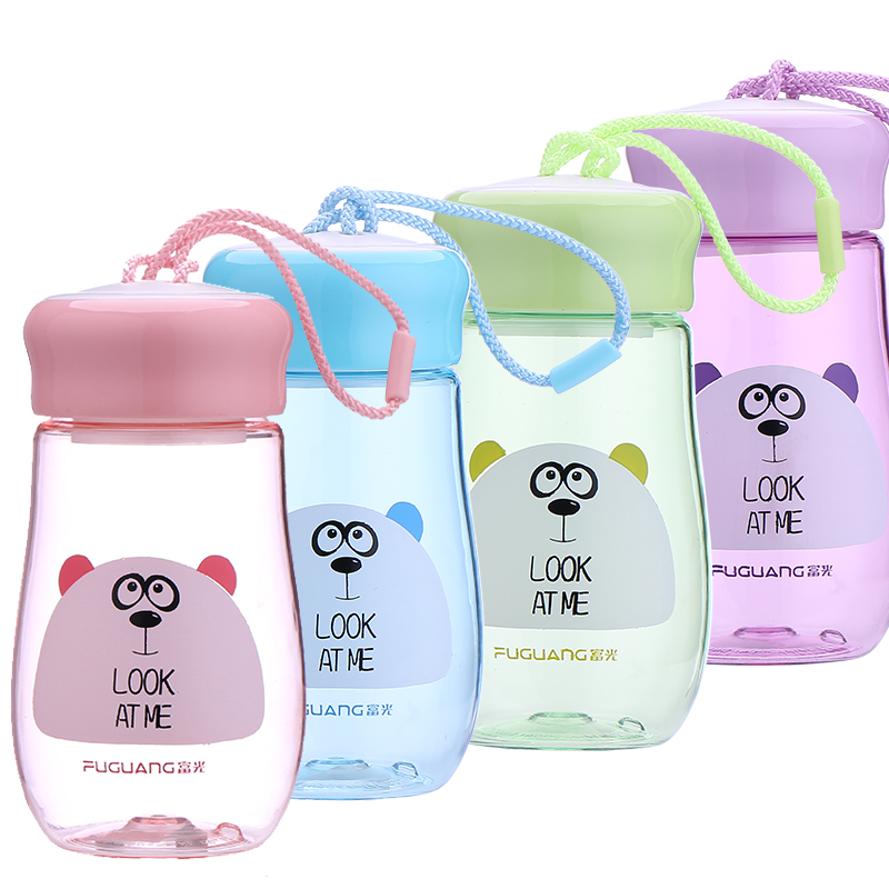 Rich Light Little Fresh Space Cup Creative Han Edition Plastic Water Cup Schoolgirl Children Outdoor Anti-Fall Portable Small Cups