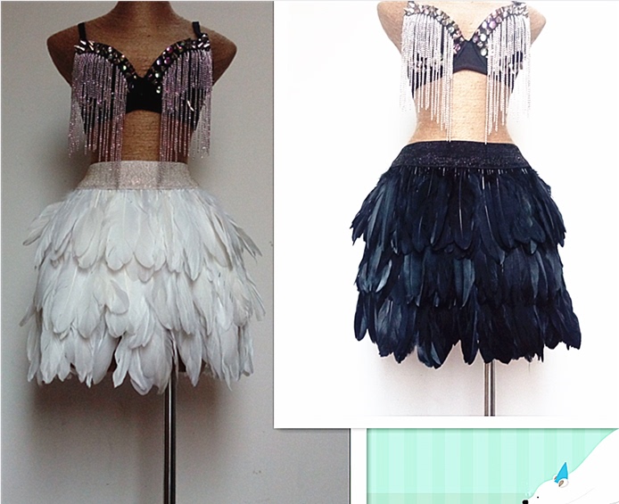 Versatile, Sexy, Luxurious Korean Style Irregular Skirt, New Celebrity Style Real Fur Feather Skirt, Elastic Waist Half Skirt Versatile, Sexy, Luxurious Korean Style Irregular Skirt, New Celebrity Style Real Fur Feather Skirt, Elastic Waist Half Skirt