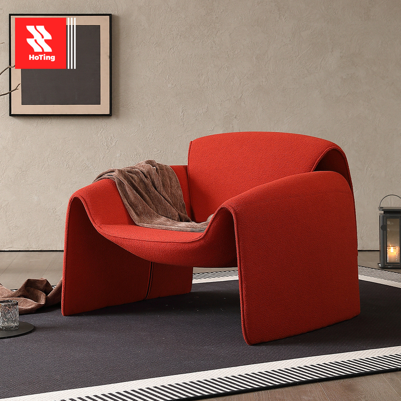 Crab Chair Italian Designer Leisure Chair Single Sofa Chair Red Living Room Balcony Internet-Famous Creative Art Furniture