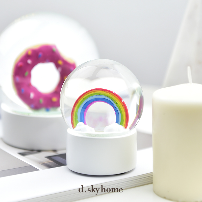 Imported from Germany DONKEY Donut Crystal Ball Ornament Children's Princess Room Bedroom Desktop Creative Decoration