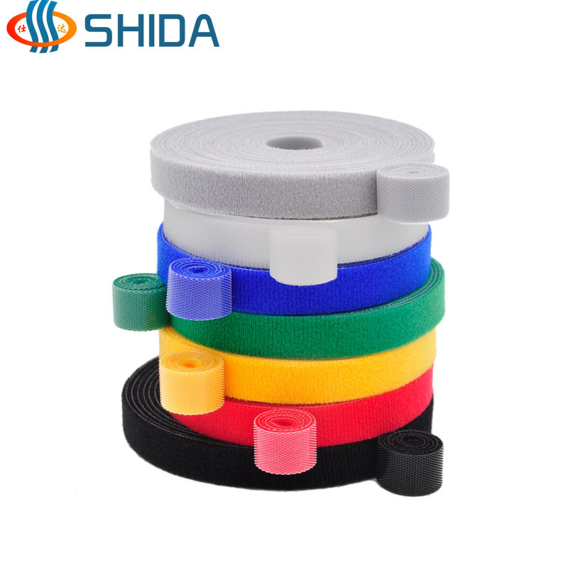 Shida Thin Back-To-Back Velcro Straps 1-5cm Back-To-Back Nylon Hook and Loop Storage and Organization Binding Straps