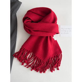 Extra-Large Heavy-Duty Customer Order~100% Australian Pure Wool Scarf for Women, Autumn and Winter, Versatile with Tassels, Thickened Neck Warmer/Shawl