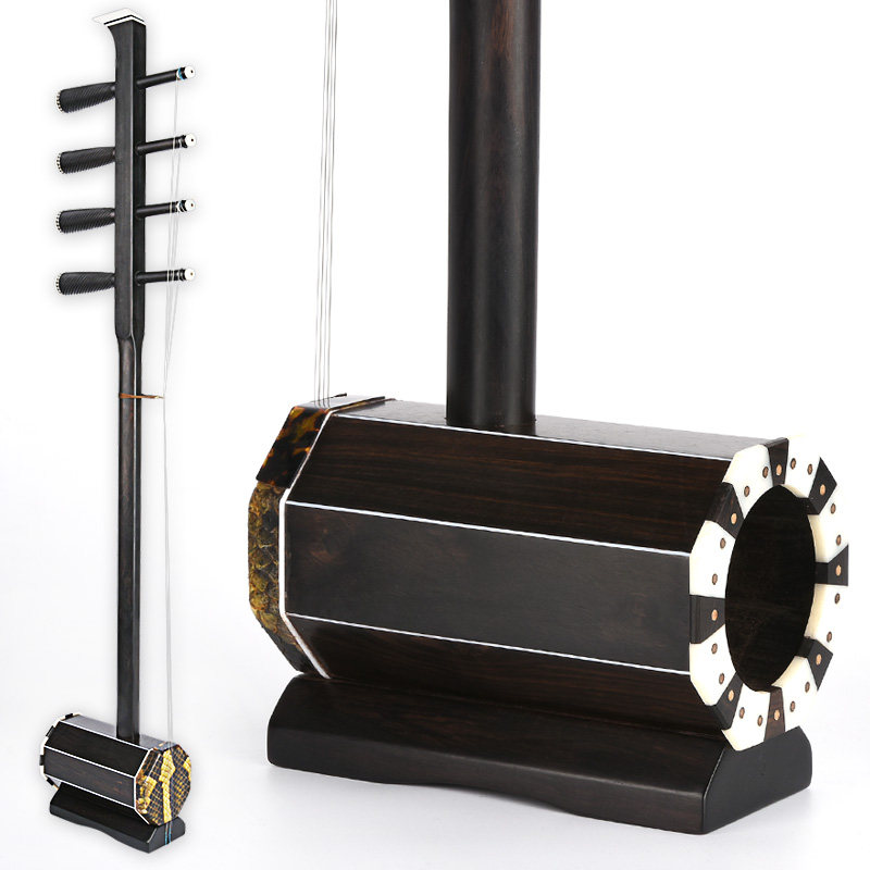 プロ仕様の4弦バイオリン、高級黒檀製ソプラノ4弦バイオリン、モンゴルの4弦バイオリン、ステージ演奏用伴奏楽器、付属品一式付き。