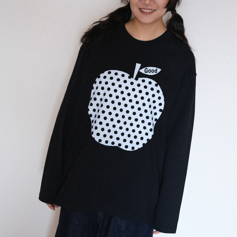 Line Art Hilo'Good Apple' Cute Illustration Simple Artistic Big Apple 260g Pure Cotton T-Shirt Line Art Hilo'Good Apple' Cute Illustration Simple Artistic Big Apple 260g Pure Cotton T-Shirt