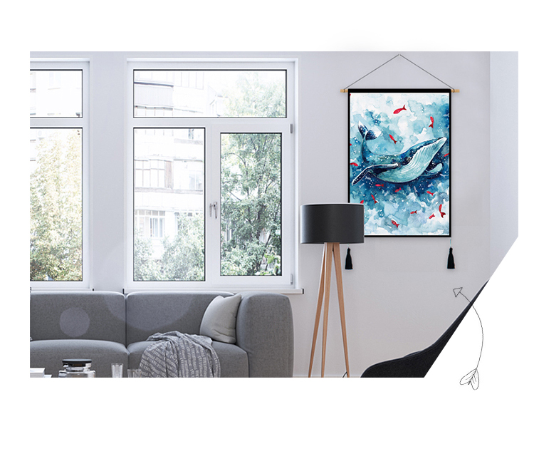 Bắc âu ins bức tranh động vật vải cotton và vải lanh tấm thảm phòng ngủ đầu giường tường vải băng chăn mét hộp bìa sơn thảm treo tường 2m