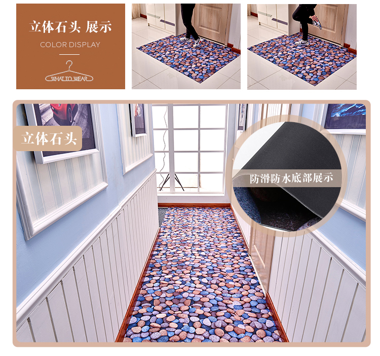 Tùy chỉnh thảm siêu mỏng 0,2cm vào thảm cửa nhà bếp Thảm cửa 2 mm không phải thẻ chống trượt thảm - Thảm sàn xốp nền nhà