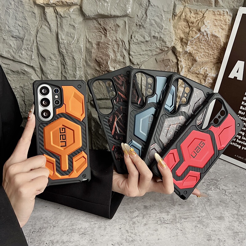 Uag Is Suitable for Samsung S26/S26+/S26Ultra Mobile Phone Case, Anti-Fall, All-Inclusive Protective Case, Magnetic Magsafe, High-End Feel, Men's and Women's Hard Shell, Carbon Fiber, Fashionable and Thin Protection, S26Edge