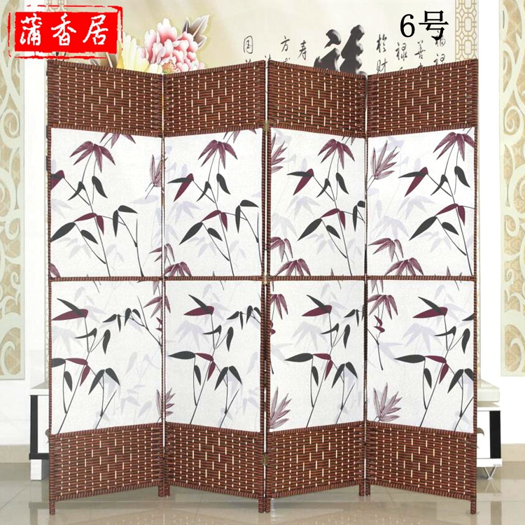 Vườn vải màn gỗ mây gấp màn hình vách ngăn phù hợp phòng thời trang văn phòng màn hình đơn giản kinh tế - Màn hình / Cửa sổ vách ngăn phòng khách bằng gỗ đẹp