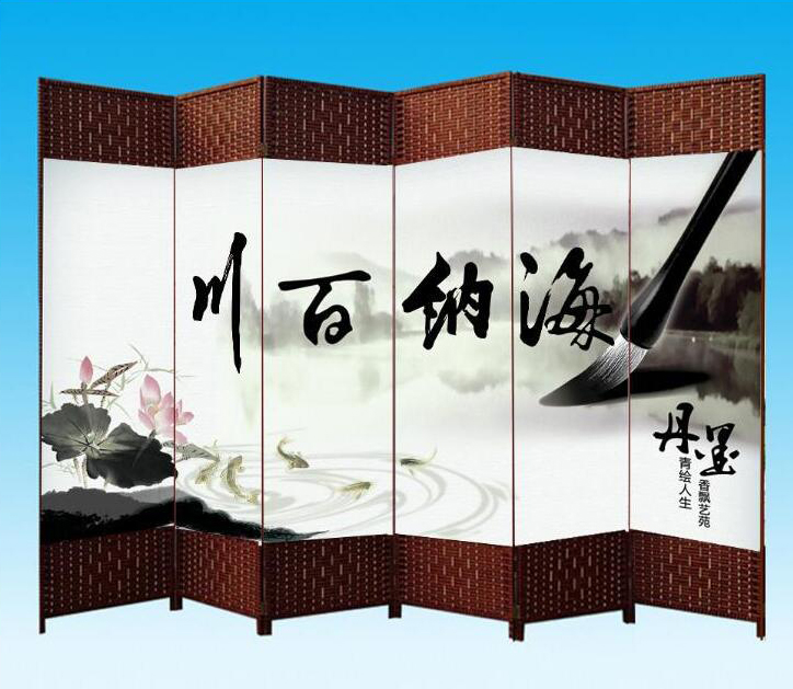 Thân thiện với môi trường mây rơm màn hình không thấm nước phân vùng gấp quạt phòng tắm khách sạn văn phòng rắn màn hình phân vùng thân thiện với môi trường và vô vị - Màn hình / Cửa sổ vach ngan phong tho
