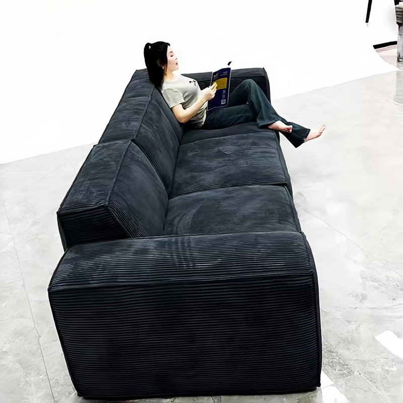 Vacuum Compressed Sofa Tofu Block Combination Modern Minimalist Living Room Small Apartment Retro Cross-Border Fabric Straight Sofa