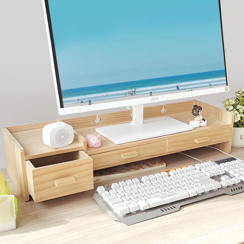 [USD 56.38] Computer monitor raised table extension tabletop storage ...