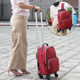 Trolley bag women's travel suitcase light boarding business trip shoulder back silent universal wheel detachable 15 inch cloth small fresh