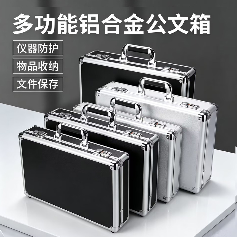 Siyada Portable Aluminum Alloy Password Box Multi-Functional Instrument Tool Box File Storage Box Suitcase Travel Box