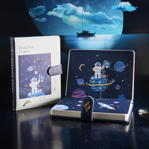 Creative cute girl heart hand book Magnetic buckle color page hand account book grid notebook student schedule notebook