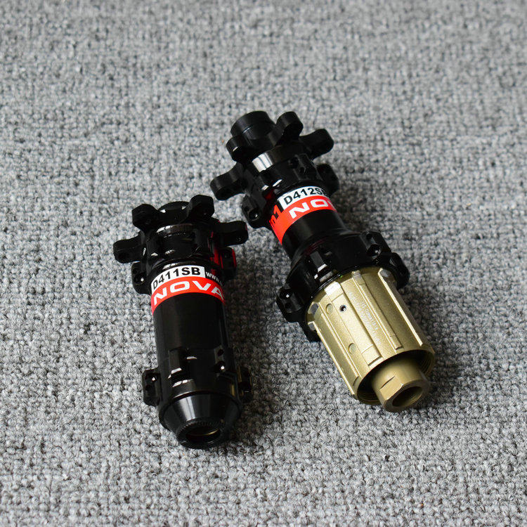 NOVATEC Jiuyu D411 D412 Disc brake road hub cylinder shaft Quick release barrel shaft 24-hole straight pull