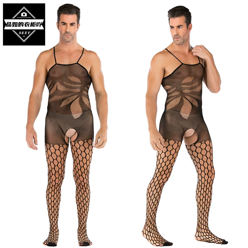 Сексуальные чулки, горячее и пряное сексуальное нижнее белье, мужчины в сети Сан -Чао соединенные носки, набор перспективы любовной ноги