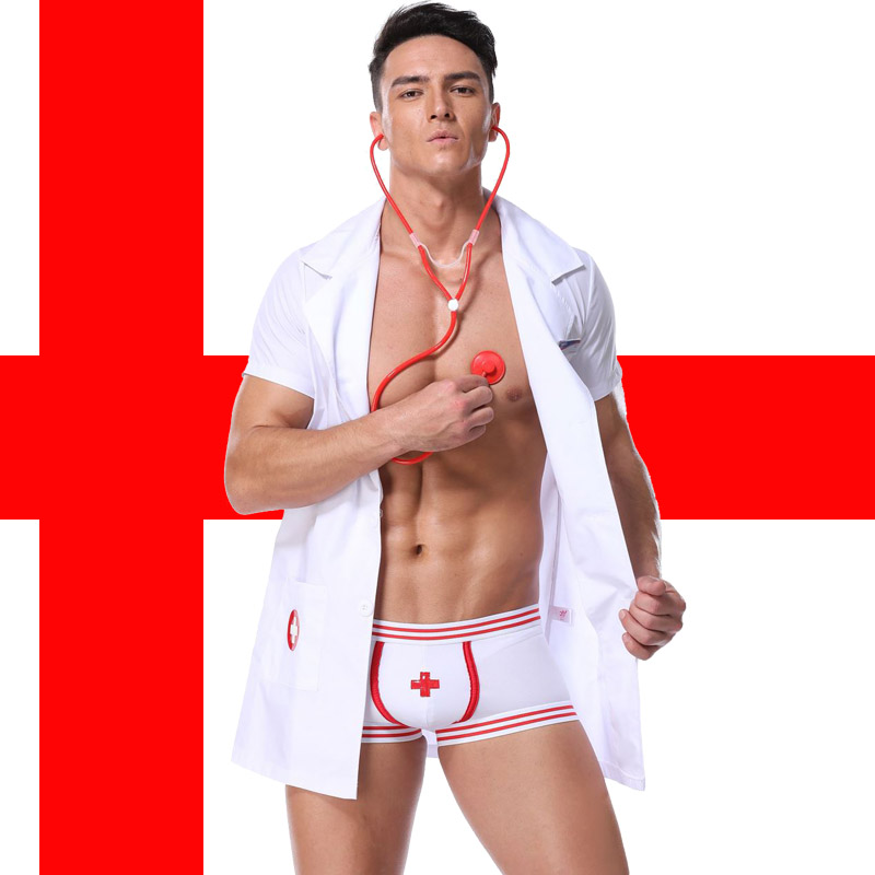 Men's Sex Underwear SAO Men's Sex Dress Men's Open Uniform Pseudo Niang phallic Suit Transparent Sexy SAO