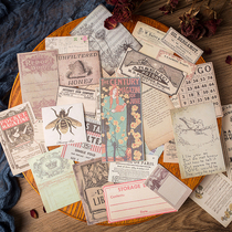 junik journal retro material hand tent sticker packs European and American posters newspapers English bill score old book page