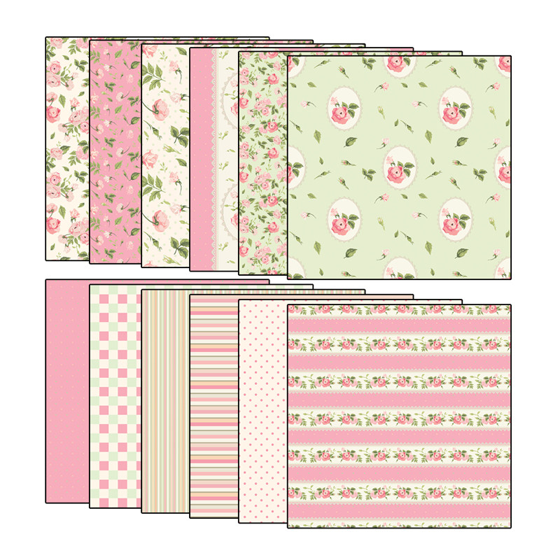 junk journal large size retro material paper powder dai hand account sticker base wrapping paper 12 sheets