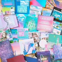 ins personality steam wave material sticker large size retro pop style hand tent sticker TN self-adhesive note paper