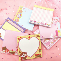 Korean ins with studio dalgona cute girl heart note paper hand book material can be torn Post