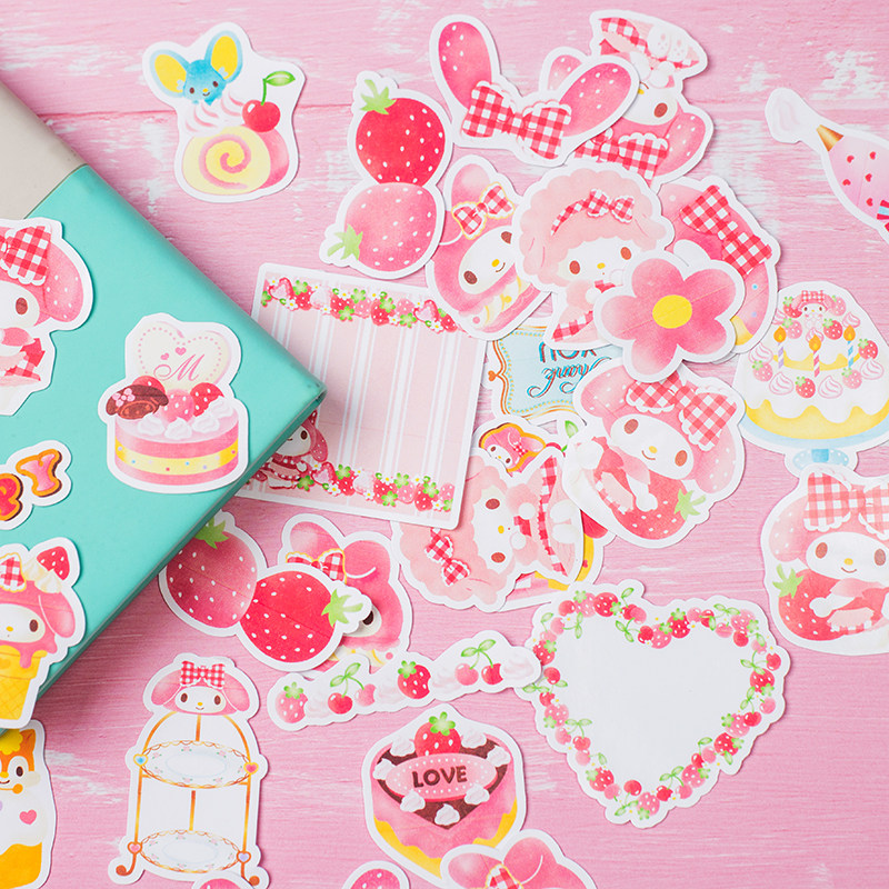 Young Girl Hearts Hands Ledger Art Little Fresher Cute Stickers PHOTO AND WIND HAND ACCOUNT DATE BOOK Comic Book DIY sticker 40 pieces