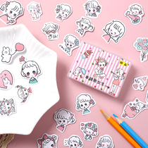 Sweet Sensbox Dress Sticker Single Cell Girl Salt Tie Girl Hands Tent Picture Album Decoration Closure Post 100 pieces