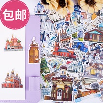 Handbook sticker hand account photo album mobile phone paste travel travel around the country architecture scenery European Castle Castle
