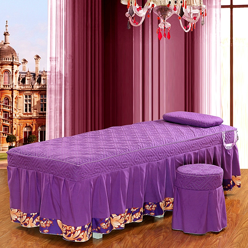 Cao cấp mới làm đẹp trải giường bốn mảnh tập massage cơ thể vật lý trị liệu khử trùng giường vuông đầu tròn