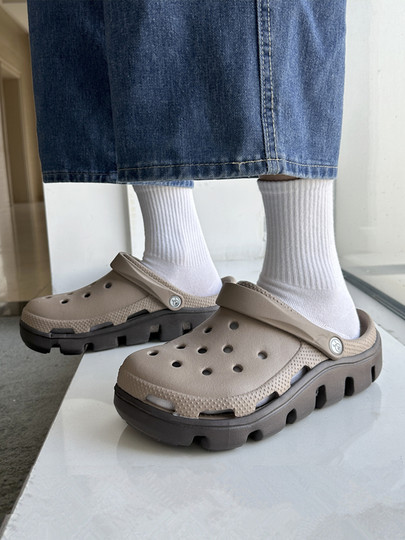 Croc Shoes Men's Summer 2025 New Non-Slip Anti-Odor Outer Wear Baotou Slippers Women's Wading Couple Beach Sandals