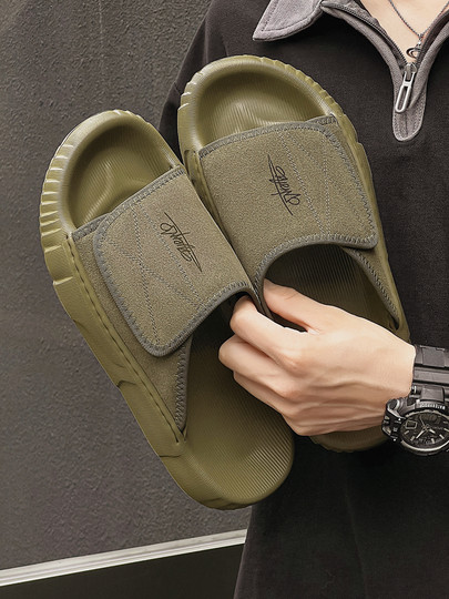 Men's Slippers for Outdoor Wear 2025 Summer New Style Outdoor Trendy Casual Beach Genuine Leather Soft Sole Non-Slip Sports Sandals