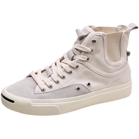 Summer Canvas Shoes for Men, High-Top Trendy Versatile Casual Shoes, Low-Top Breathable New Style White Mid-Top Korean-Style Sneakers