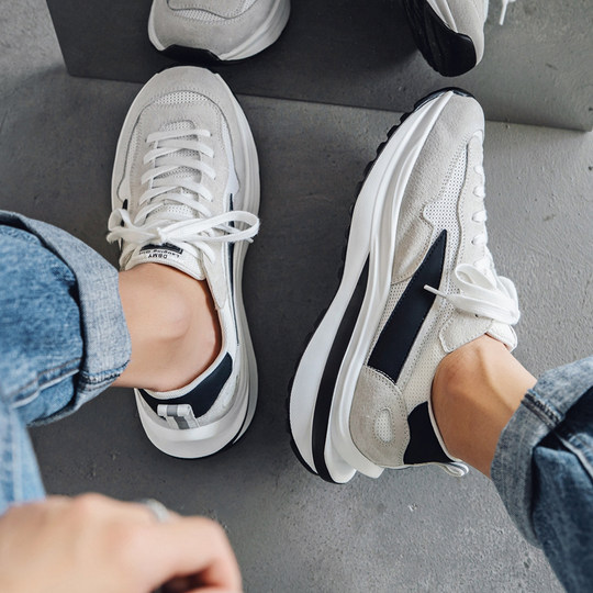 Dad Shoes Men's 2025 New Trendy Running Mesh Shoes Casual Breathable Retro Summer Soft-Soled Sports Shoes