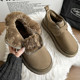 Men's Snow Boots, Northeast Cold-Resistant, Non-Slip Loafers, Genuine Leather Casual Cotton Boots, Winter Fleece-Lined, Thickened, Warm Large Cotton Shoes