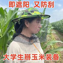 Anti-mosquito hat for farm work anti-squint anti-scratch and shave special for men and women corn-picking cotton buds protective hat