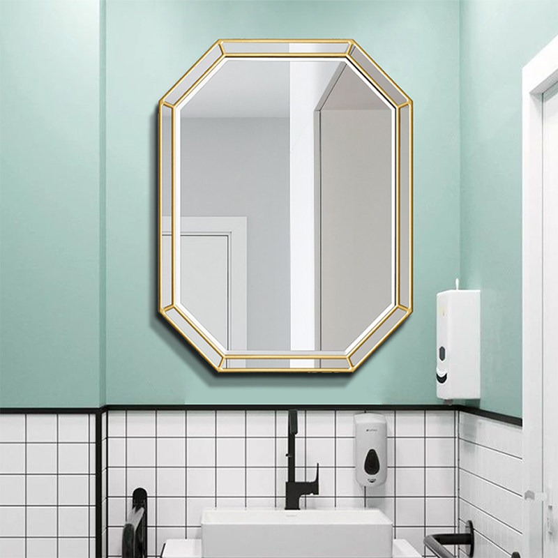 Nordic Bathroom Mirror Hanging Wall Style Handwashing Desk Mirror Modern Minimalist Bedroom Cosmetic Mirror Art Decorative Mirror Customised