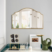 Wall decorative mirror American wall bathroom mirror wash table simple vanity mirror bedroom hanging mirror porch fireplace hanging decoration