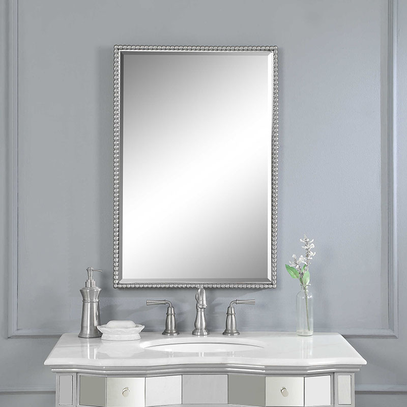 American Minimalist Bathroom Mirror Square Hung Wall Style Bathroom Mirror Wash Terrace Makeup Mirror Art Wall Decorative Mirror
