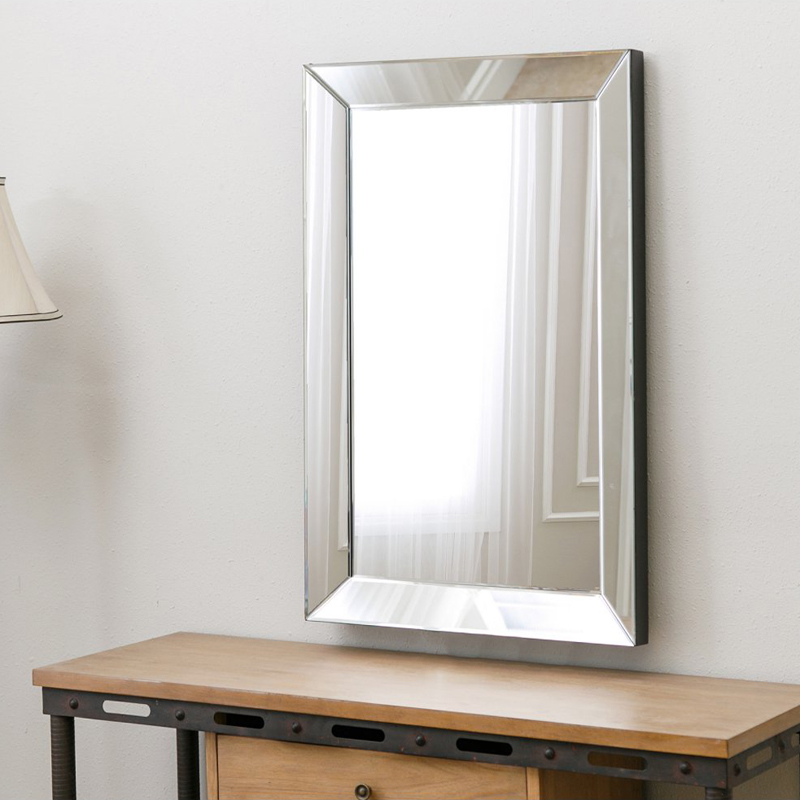 Square three-dimensional toilet toilet wall decoration hanging mirror bathroom vanity mirror European background wall dining side art mirror