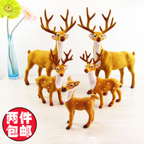 Hand-made simulation deer simulation sika deer Christmas shelf ornaments simulation fawn wedding photography props