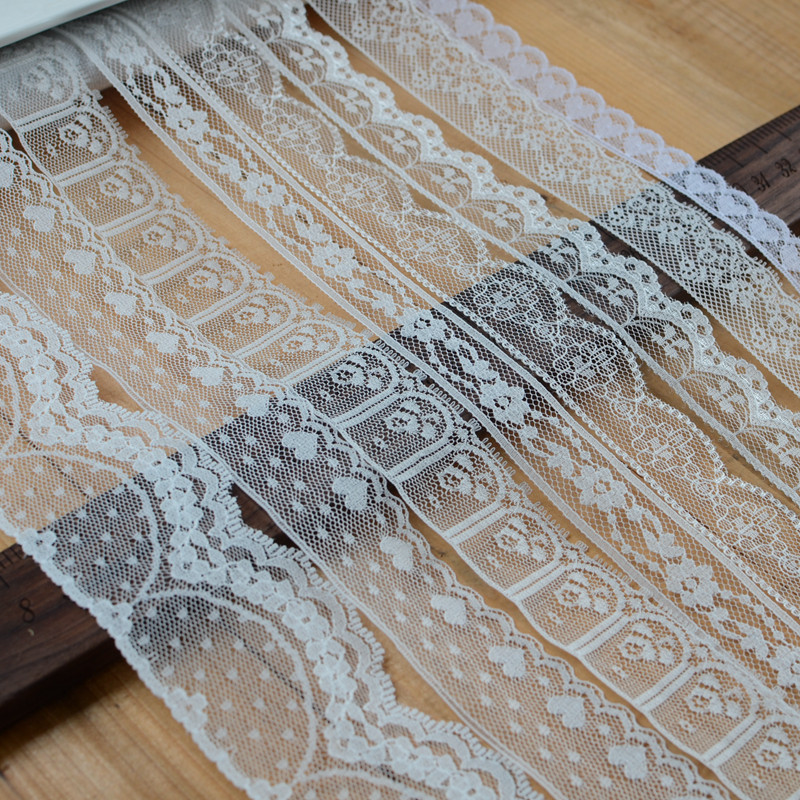 Garment edge decoration lace accessories good quality Taiwan version white variety of polyester smooth lace doll clothes clothing materials