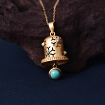 Transfer beads necklace female sterling silver Fashion Light luxury body s925 silver jewelry gilded jewelry High sense choker