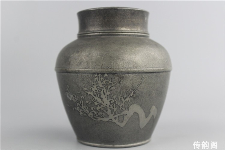 間村自造 錫製 四君子文 茶心壺 煎茶道具 間村自造 錫製 四君子文 茶心壺 煎茶道具 日本茶用品・茶器