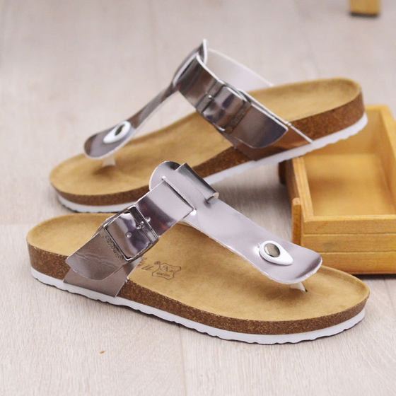 拖鞋女夏季潮流人字拖凉鞋男软木沙滩韩版夹脚情侣皮凉拖鞋男夏