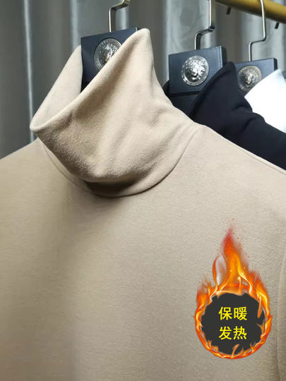 新上架 双面发热打底衫男内搭高领德绒保暖加绒加厚长袖t恤秋冬季