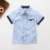 Áo sơ mi nam tay ngắn trẻ em hè 2019 phiên bản Hàn Quốc mới của quần áo trẻ em hoang dã trong áo phông cotton bé trai màu trắng thủy triều - Áo sơ mi áo sơ mi cho bé trai 6 tuổi Áo sơ mi
